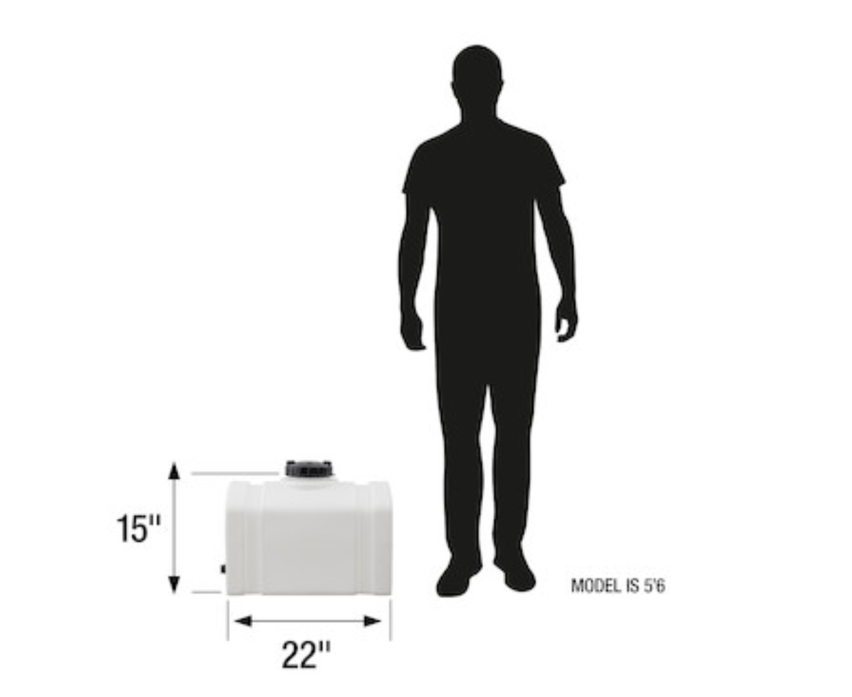 26 Gallon RomoTech Domed Flat Bottom Utility Tank (MPN:82123899)