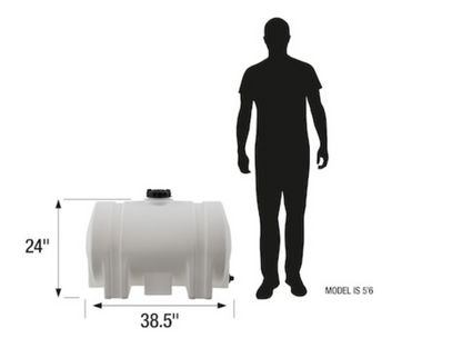 60 Gallon RomoTech Horizontal Leg Tank (MPN:82123939R)