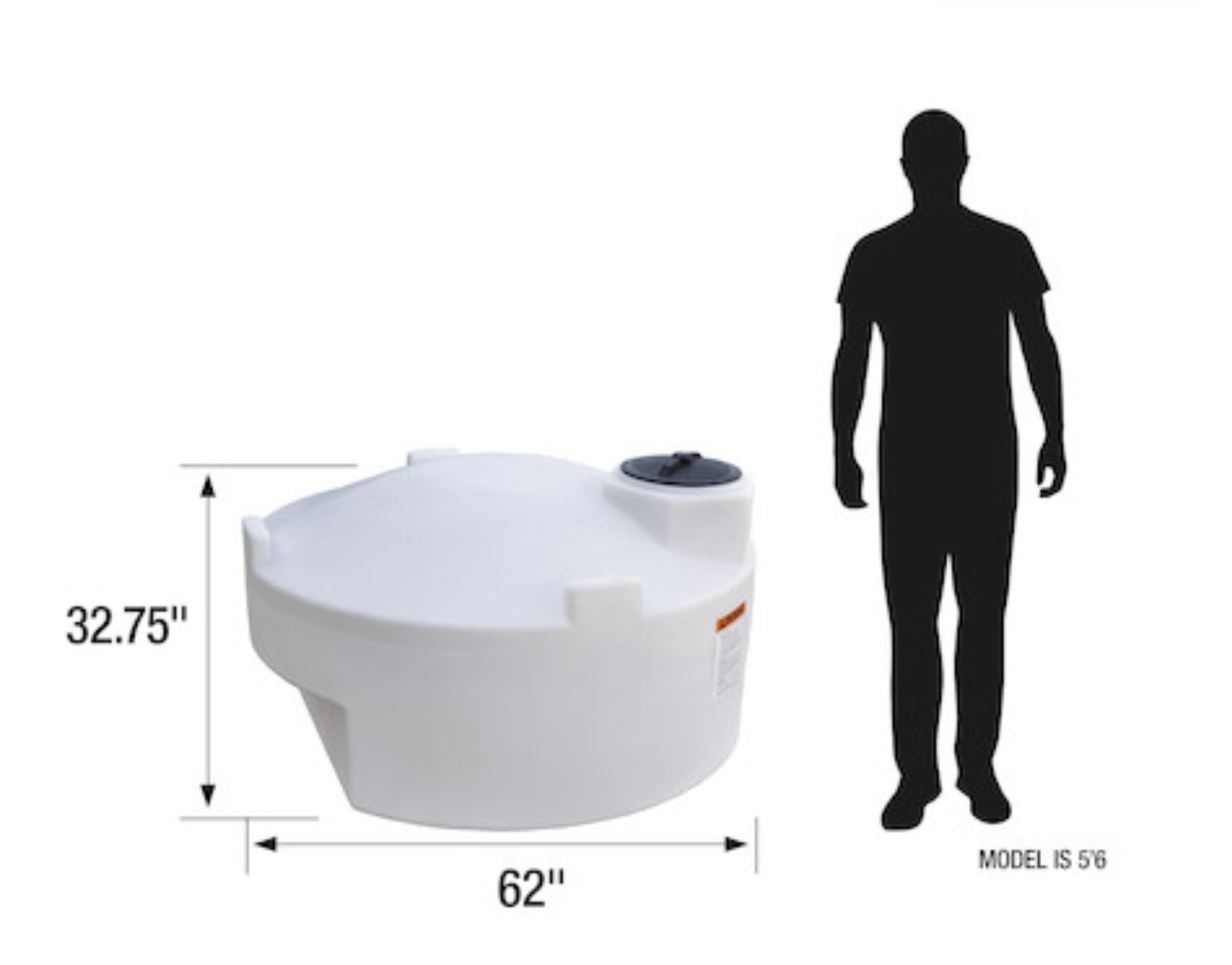 325 Gallon RomoTech Vertical Pick Up Truck Storage Tank (MPN:82124649)